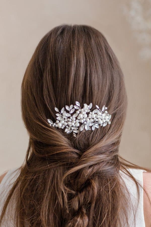 accesoriu cristale pentru coc, accesorii par mireasa, accesoriu statement, accesorii cu perle pentru mirese, accesorii pentru nunta