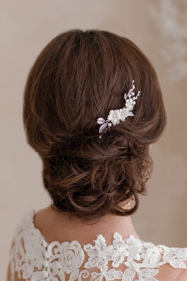 Accesorii par mirese, accesoriu păr mireasă, pieptene flori mirese, pieptene mireasa, accesoriu vintage nunta