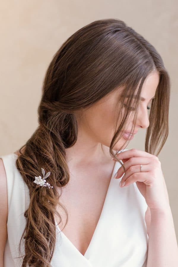 accesoriu floral, ac par pentru mireasa, accesorii mirese, accesoriu romantic, mireasa boema