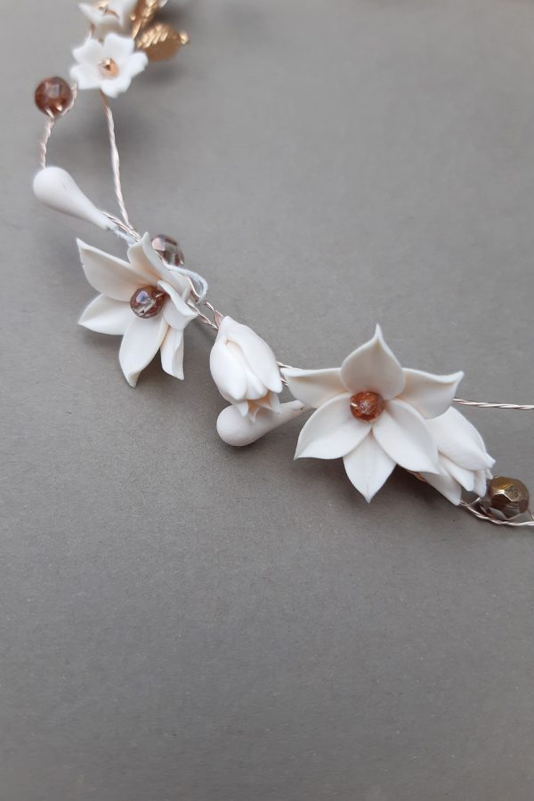 accesorii păr mireasa, bentita flori mireasa, cordeluta flori mireasa, accesoriu romantic, accesoriu par nunta