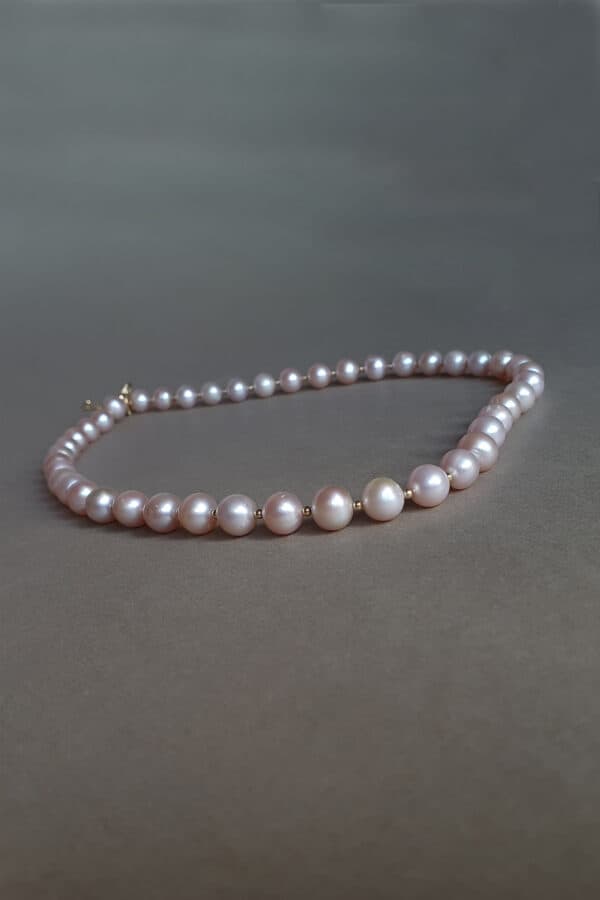 set bijuterii perle roz