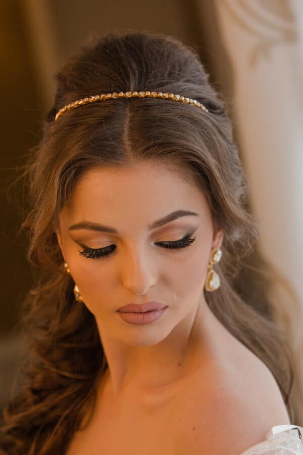 cordeluta cu perle swarovski bronz