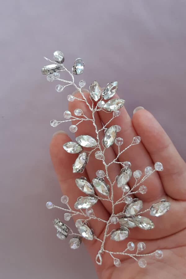 accesoriu cristale pentru mireasa, accesoriu coc mireasa, accesorii par mireasa, accesorii de par pentru mireasa, accesorii din cristale pentru par